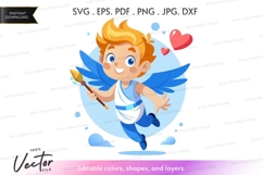 Cupid vector silhouette Product Image 1