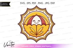 Happy umbrella vector silhouette Product Image 1