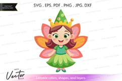 Fairy princess vector silhouette Product Image 1