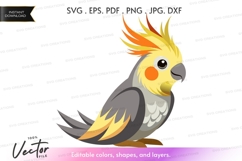 Cockatiel bird silhouette Product Image 1