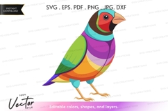 Colorful bird silhouette png Product Image 1