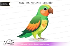 Vector silhouette of a parrot Product Image 1