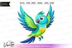 Vector silhouette of a parrot Product Image 1