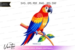 Vector silhouette of a parrot Product Image 1