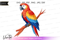 Vector silhouette of a parrot Product Image 1
