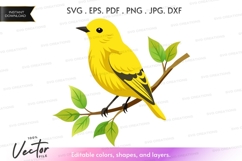 Yellow bird on a branch Product Image 1