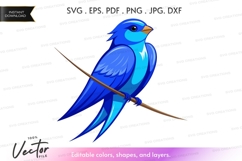 Blue bird on a branch Product Image 1