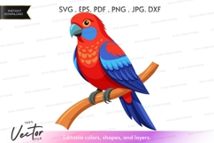 Vibrant parrot on a branch Product Image 1