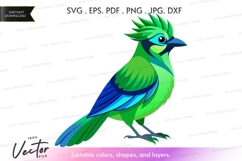 Colorful bird silhouette Product Image 1