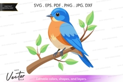 Blue bird on a branch Product Image 1