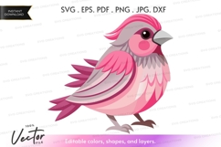 Pink bird silhouette Product Image 1