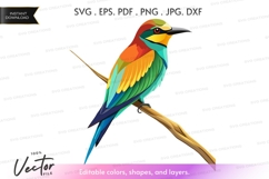 Colorful bird on a branch Product Image 1