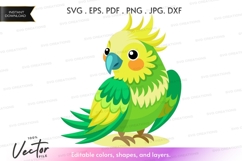 Vector silhouette of a parrot Product Image 1