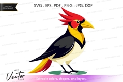 Colorful bird silhouette png Product Image 1