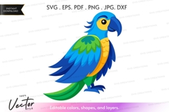 Colorful parrot silhouette Product Image 1