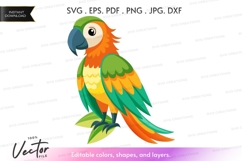 Colorful parrot on a branch Product Image 1