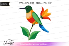 Colorful hummingbird on a flower Product Image 1
