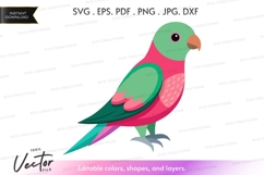 Vector silhouette of a parrot Product Image 1