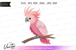 Pink cockatoo on a branch Product Image 1