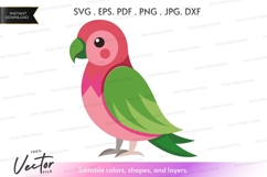 Vector silhouette of a parrot Product Image 1