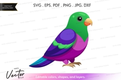 Colorful parrot vector silhouette Product Image 1