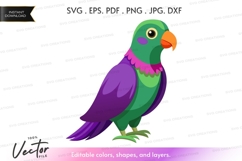 Colorful parrot silhouette Product Image 1