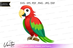 Colorful parrot on a branch Product Image 1