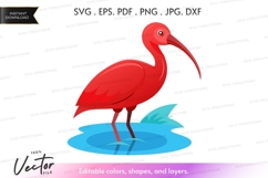 Red bird in water Product Image 1