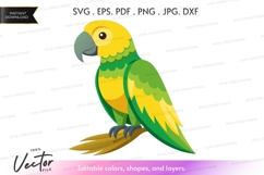 Vector silhouette of a parrot Product Image 1