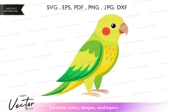 Vector silhouette of a parrot Product Image 1