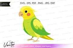 Vector silhouette of a parrot Product Image 1