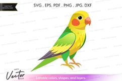 Vector silhouette of a parrot Product Image 1