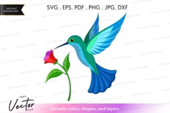 Hummingbird with flower Product Image 1