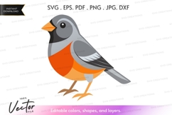 Vector silhouette of a bird Product Image 1