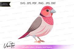 Pink and red bird Product Image 1