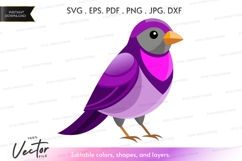 Purple bird silhouette Product Image 1