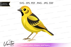 Yellow and black bird silhouette Product Image 1