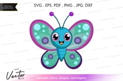 Whimsical butterfly vector silhouette Product Image 1