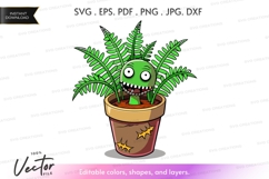 Whimsical fern plant in a pot Product Image 1