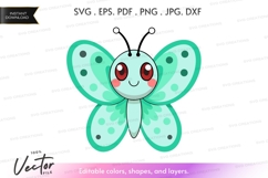 Cute butterfly vector silhouette Product Image 1