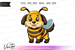Cute dog in bee costume Product Image 1