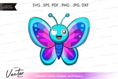 Colorful butterfly silhouette Product Image 1