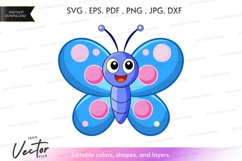 Whimsical butterfly vector silhouette Product Image 1