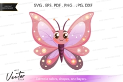 Whimsical butterfly vector silhouette Product Image 1