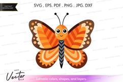 Whimsical butterfly vector silhouette Product Image 1
