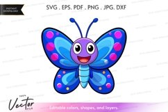 Colorful butterfly vector silhouette Product Image 1