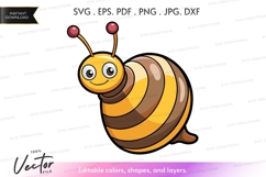 Cartoon snail vector silhouette Product Image 1