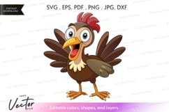 Expressive turkey vector silhouette Product Image 1