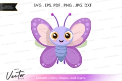 Whimsical butterfly vector silhouette Product Image 1