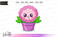 Cute pink flower in a pot Product Image 1